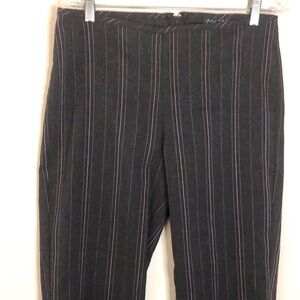 Blu Sage Black Pinstripe Straight Leg Pants